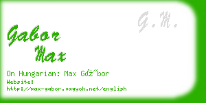 gabor max business card